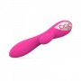 Double rabbit vibrator with clitoral stimulator phallus vaginal vibrating dildo in silicone whale