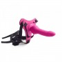 Fallo dildo in silicone strap on indossabile pink vaginale anale sex toys