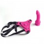 Fallo dildo in silicone strap on indossabile pink vaginale anale sex toys