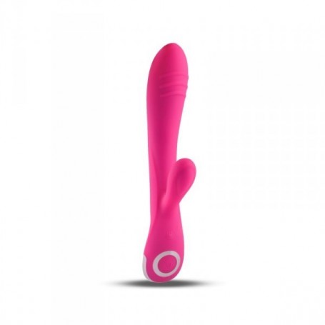 Vibratore rabbit con stimolatore per clitoride dildo fallo vibrante doppio pnk design