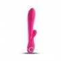 Rabbit vibrator with clitoral stimulator dildo vibrating phallus double pnk design