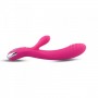 Vibratore rabbit con stimolatore per clitoride dildo fallo vibrante doppio pnk design