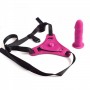 Red strap on wearable realistic vaginal anal phallus dildo with pink belt