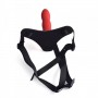 Red Strap On Wearable Dildo Vaginal Anal Phallus with Belt