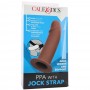 Make it realistic vaginal anal strap on dildo wearable penis sheath phallic extension brown