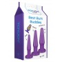 Anal Phallus Kit 3 pcs dildo anal butt plug set sex toys anal mini maxi purple