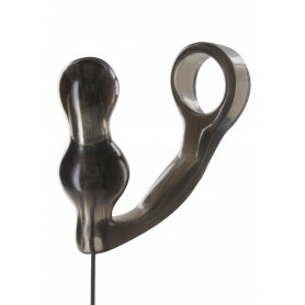 Vibratore plug anale indossabile con anello fallico per uomo contro eiaculazione precoce
