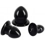 Kit 3pcs phallus anal plug set mini medium maxi dildo anal sex toys black butt