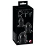 Kit 3pcs phallus anal plug set mini medium maxi dildo anal sex toys black butt