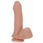 Make it realistic with suction cup anal vaginal dildo with suction cup and testicles sex toys