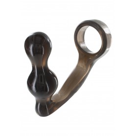 Black Phallus Plug Wearable Power Plug & Penisring