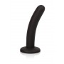 Black silicone phallus dildo with curved suction cup Vaginal anal penetration Black