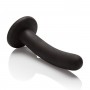 Black silicone phallus dildo with curved suction cup Vaginal anal penetration Black