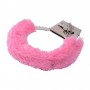 Handcuffs with faux fur bondage cuffs fetish constrictive pink