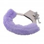 Manette con pelliccia sintetica bondage cuffs fetish costrittivo purple