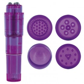 Pulsy purple multihead clitoral stimulator