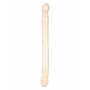Dildo Doppio fallo header veined 18 white