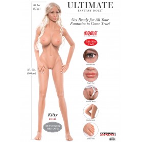 Bambola in silicone realistica sex doll donna adult sex toy kitty fantasy ultimate