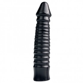 Anal foul all black realistic black maxi vaginal butt plug dildo