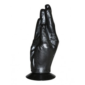 Hand shaped plug fistin all black dildo