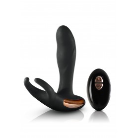 Vibratore per prostata dildo realistico anale per uomo con telecomando nero