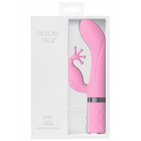 Vibratore vaginale rabbit doppio stimolatore clitoride in silicone dildo fallo vibrante pink