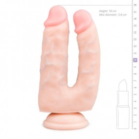 Make it realistic with suction cup double vaginal anal dildo maxi mini sex toy