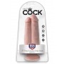 Fallo vaginale dildo realistico con ventosa king cock doppio 7 caramel two in one