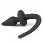 Fallo anale plug in silicone nero con coda dildo realistico ass butt black