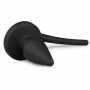 Anal Phallus black silicone plug with realistic dildo tail ass butt black