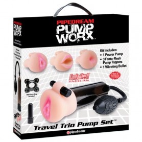 Set pompa maschile Travel Trio Pump Set