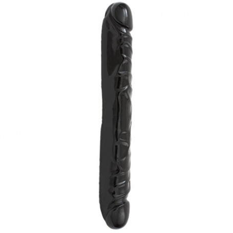 Double Dildo header veined 12 black