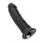 Fallo vaginale king cock realistico dildo vaginale con ventosa 8 Nero black