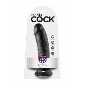 Fallo vaginale king cock realistico dildo vaginale con ventosa 8 Nero black