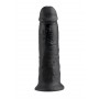 Make it realistic Vaginal maxi dildo with suction cup king cock 10 black big xxl