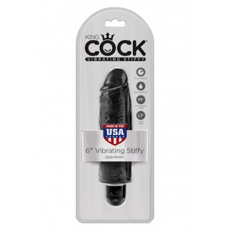 Realistic vibrator king cock black 6