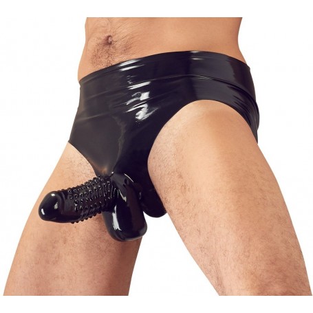 Slip mit Penishulle Beim in latex