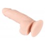 Dildo with suction cup and testicles realistic nature skin bendable