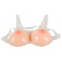 Realistic silicone fake breast strap on cottelli collection