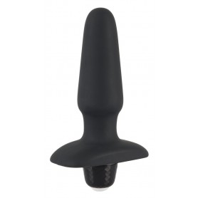 Black Anal Silicone Plug SWEET SMILE Rechargeable Butt Plug