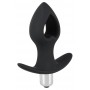 Silicone Plug Black Velvets Vibrating Plug