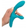 vibratore in silicone vaginale Vibrator blue double