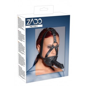 Mask with dildo in eco-leather zado