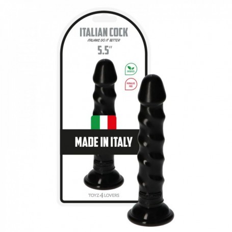 Black realistic dildo with Italian Cock suction cup 5.5'' Black