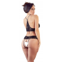 lingerie donna completino nero set 2 pz