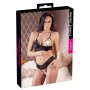 lingerie donna completino nero set 2 pz