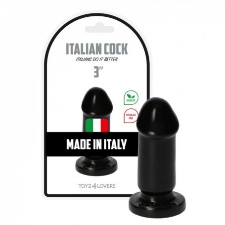 Fallo mini dildo black Italian Cock 3'' Nero