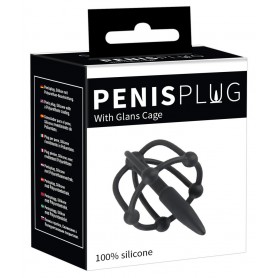 spina dilatatore Penis Plug with Glans Cage