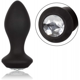 vibrating plug Petite Crystal Probe black