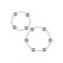 set anelli fallici Steel Beaded Silicone Ring Set